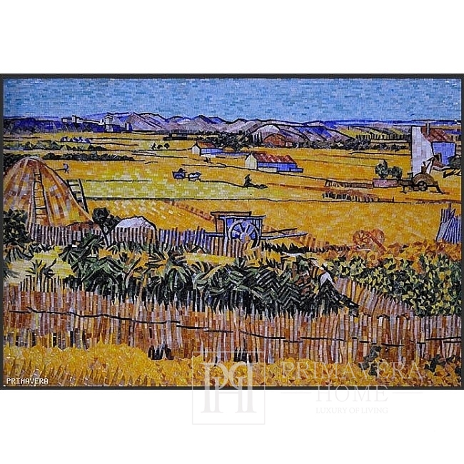 Glass mosaic Van Gogh wheat field