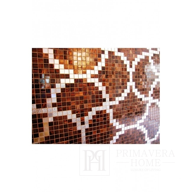 Mozaika szklana obraz z mozaiki Liaisons brąz