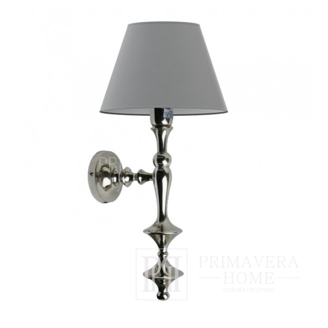 Jonas LL nickel-plated silver wall lamp