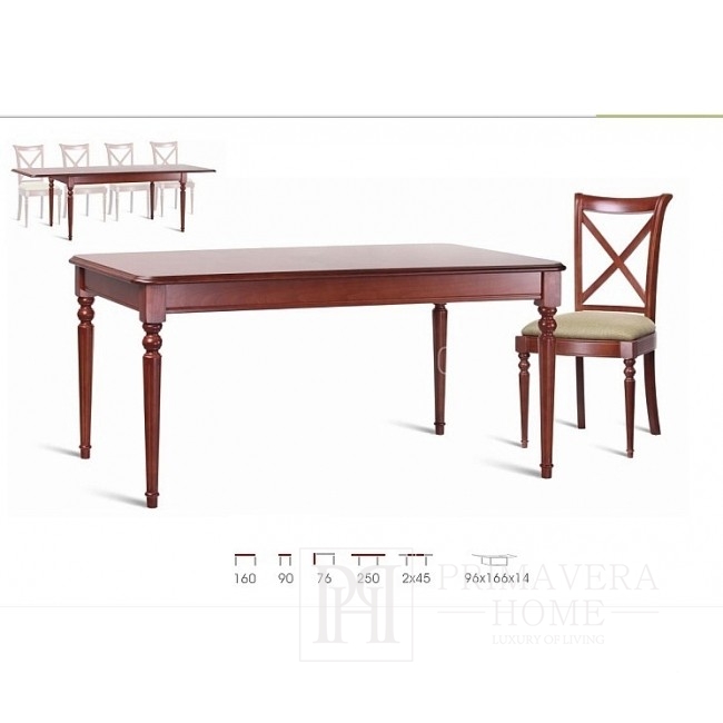 Classic wooden table with Lilith unfolding function