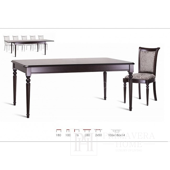 Classic wooden table with folding function Linda