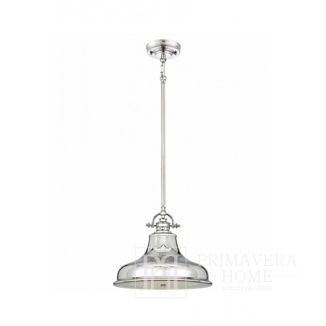 Lampa srebrna wisząca srebrna chrom nikiel styl klasyczny, nowojorski MARY M