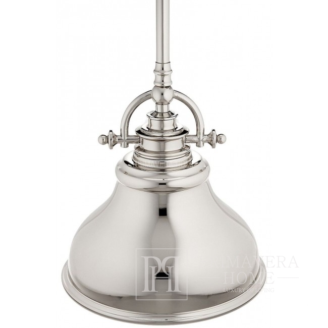 Lampa srebrna wisząca srebrna chrom nikiel styl klasyczny, nowojorski MARY L