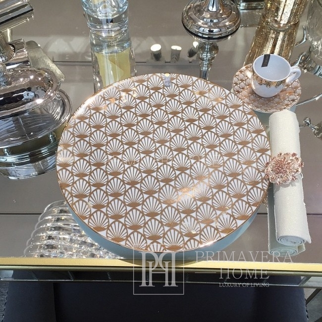 Buffet plate New York style glamour gold platinum glamour LAMINA D&#39;ORO gift for companies DECORATIONS
