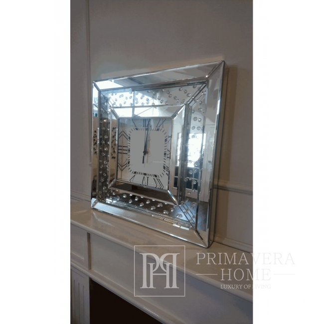 Square mirror wall clock OUTLET