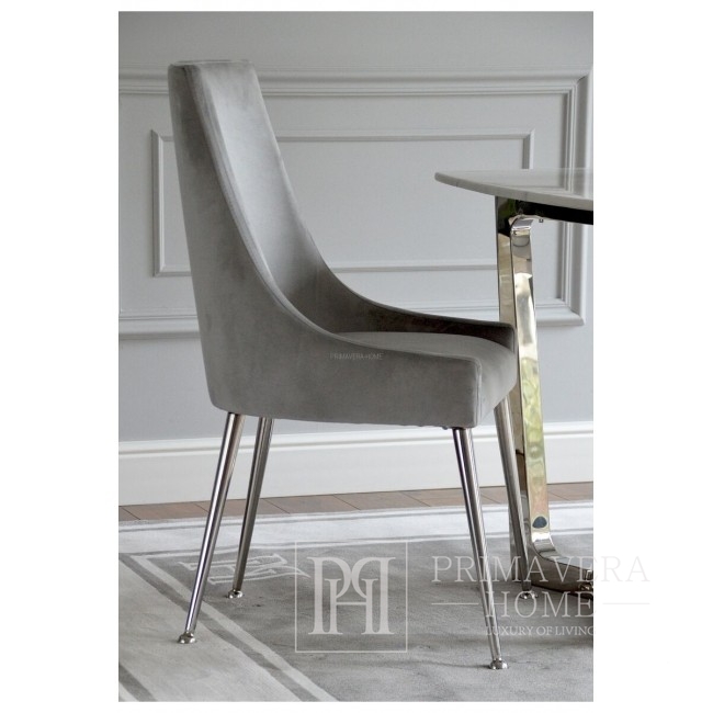 Glamour chair MODERN, grey 97x50x50