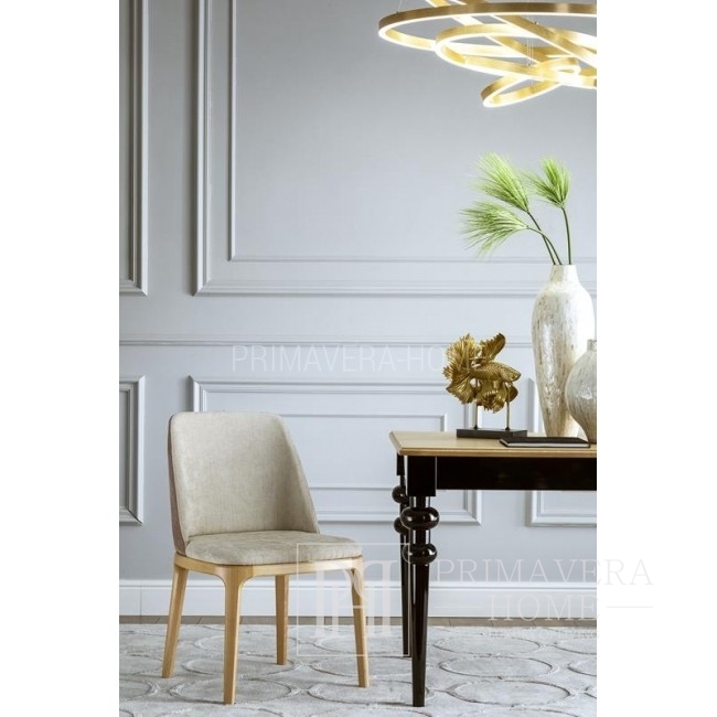 Krzesło glamour tapicerowane nowoczesne drewniane NAPOLI