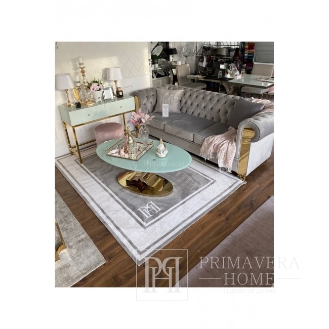 Sofa tapiecerowana glamour nowojorska nowoczesna tapicerowana do salonu  złota AVIATOR GOLD