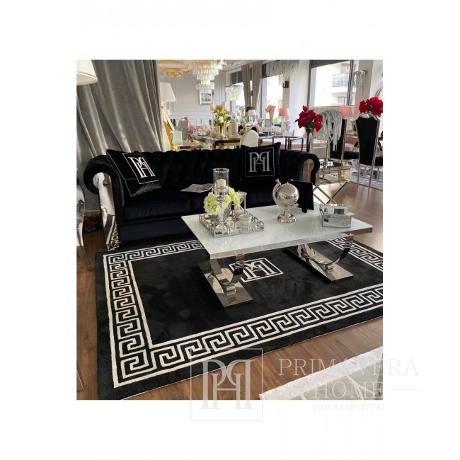 Coffee table modern silver glamour style white MARCELLO