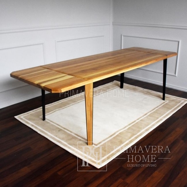 Stół nowoczesny z drewna dębowego Concord czarny elegancki ciemny