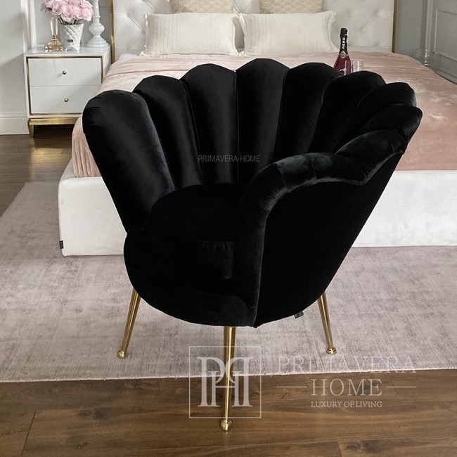 New Yorker Glamour-Stuhl für den Flur schlafend SHELL GOLD
