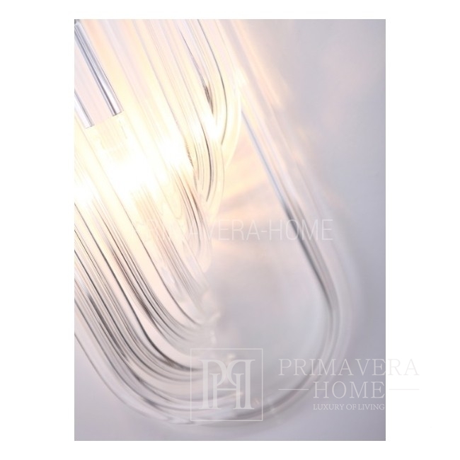 Lampa srebrna wisząca chromowana styl klasyczny, nowojorski CAFFARO