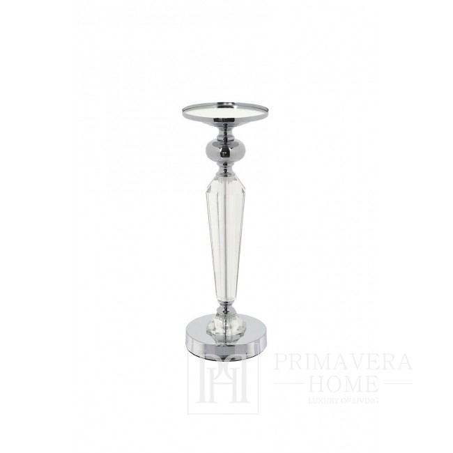Kristall-Kerzenhalter auf Silber-Sockel FLAVIO S