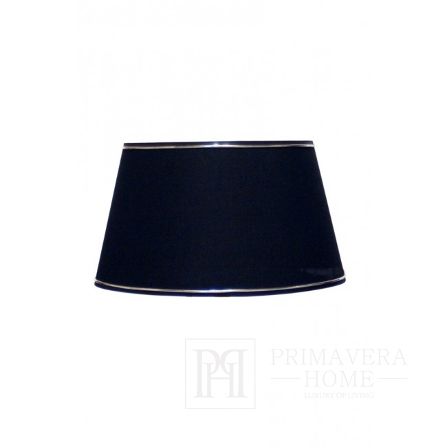 Black lampshade with silver trimming