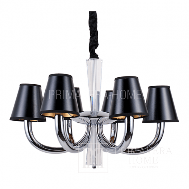 Steel chandelier modern glamour black CAMILA