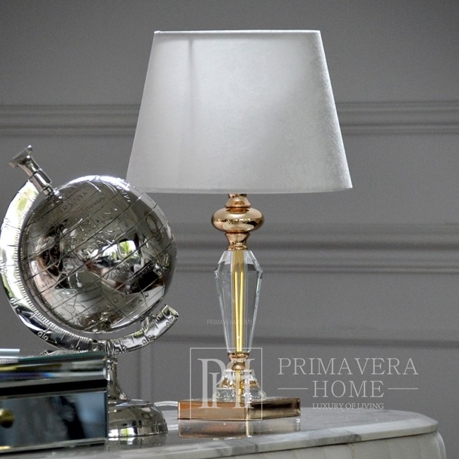 Crystal table lamp glamor S gold white TRINITY gold
