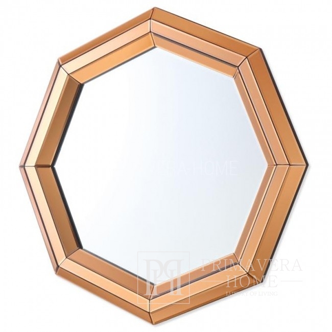 Round Mirror MONA GOLD octagonal 30cm