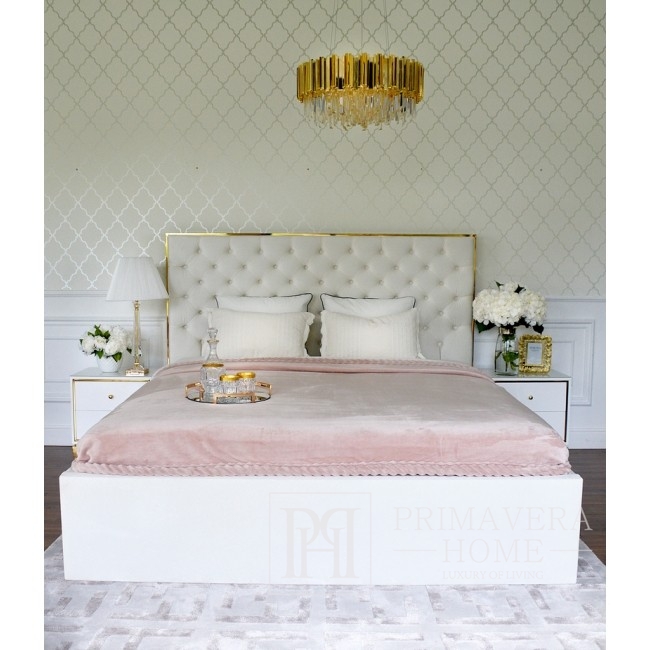 Sypialnia  w stylu glamour