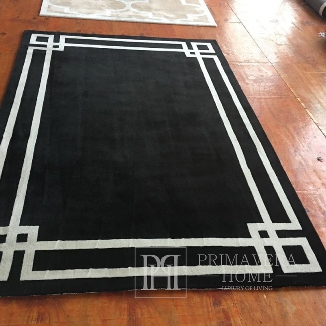 CLASSIC BLACK New York carpet in the glamor style of black and white