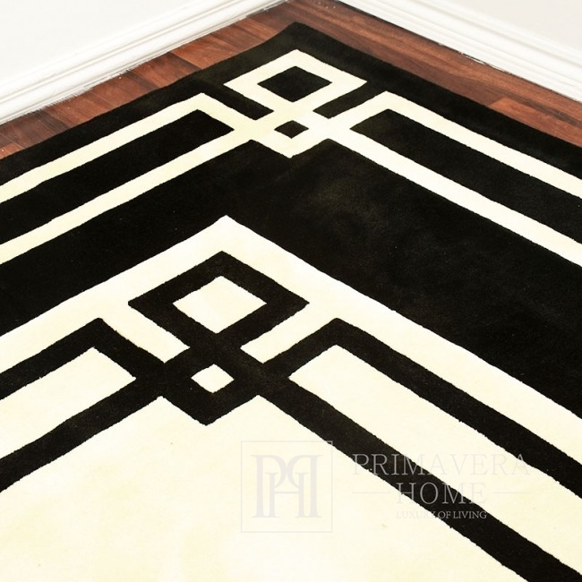 CLASSIC BLACK New York carpet in the glamor style of black and white