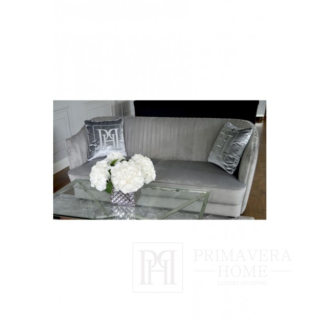 sofa glamour na zamówienie gwoździe tapicerskie złote srebrne