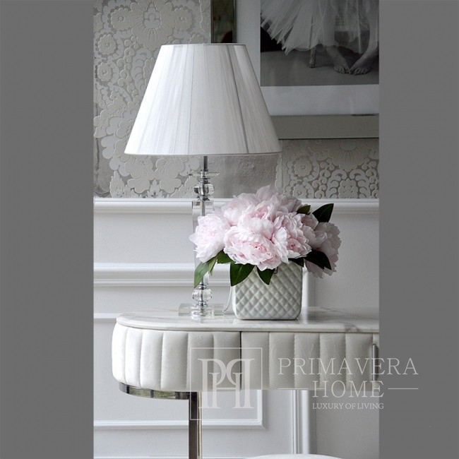 Modern console BELLA SILVER classic glamor silver white OUTLET