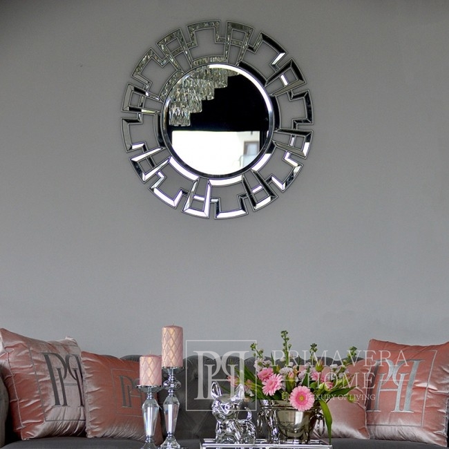 New York style decorative mirror glamour silver ELISE
