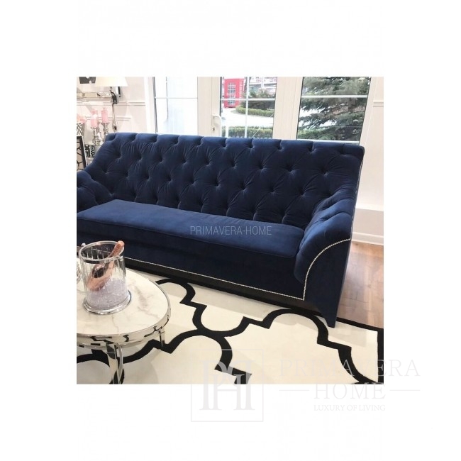 Sofa glamour tapicerowana nowoczesna rozkładana z funkcja spania , pikowana PRADA