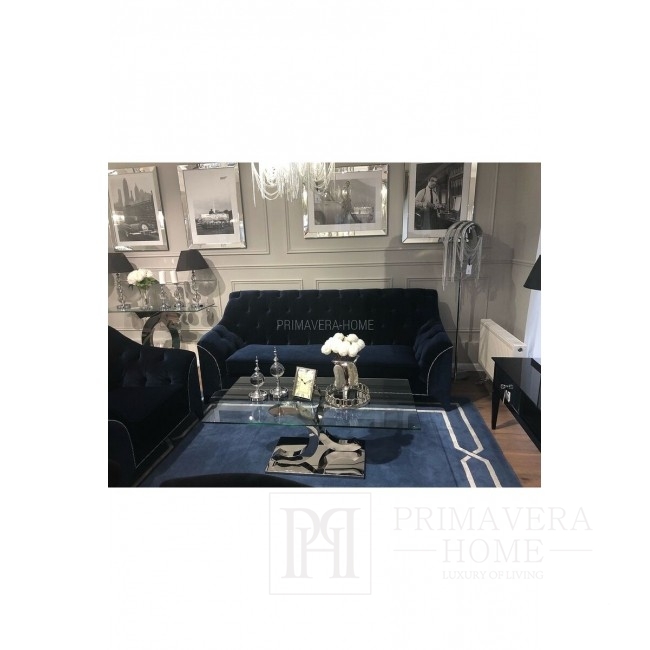 Sofa glamour tapicerowana nowoczesna rozkładana z funkcja spania , pikowana PRADA