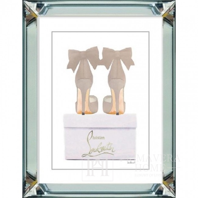 Luxurious New York painting in a mirrored frame - stylish SHOE STYLES