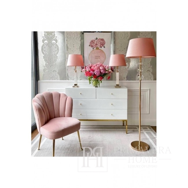 Šiuolaikiška, rožinė glamour kėdė tualetiniam staliukui, konsolei ar  Shell  valgomajam