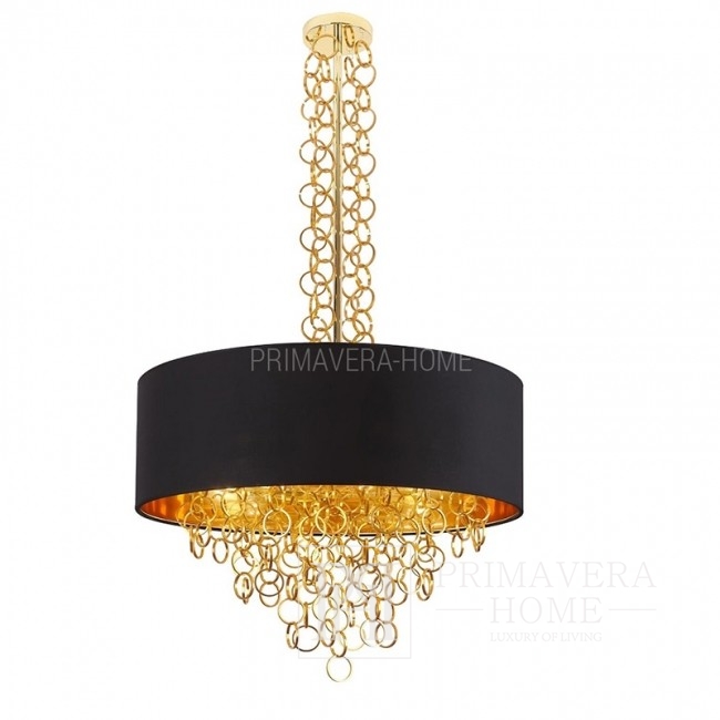 Verese lampa wisząca złota czarny klosz styl klasyczny, nowojorski