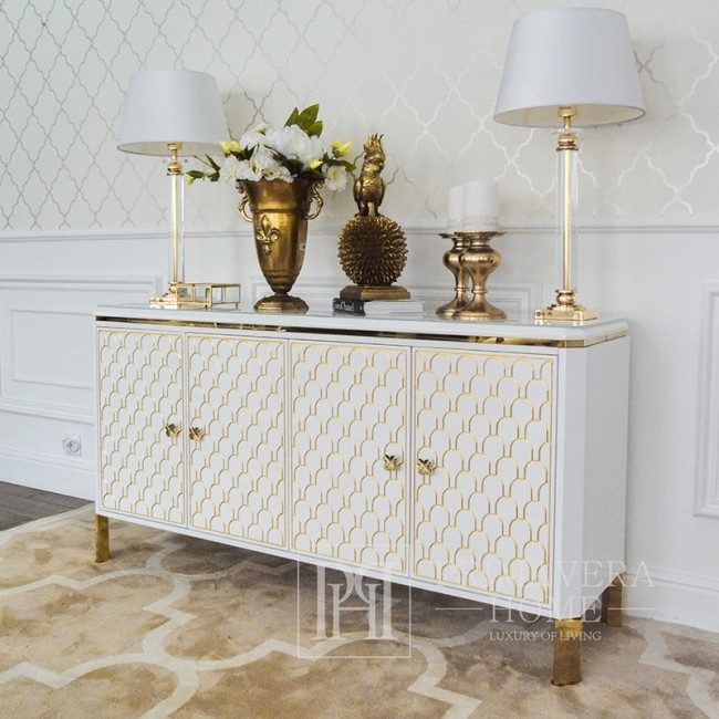 Luxuriöse, moderne Kommode mit Ombré-Glamour im Wohnzimmer von GATSBY