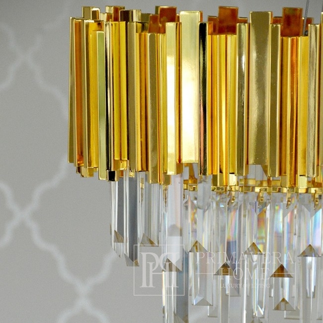 New York glamour crystal chandelier EMPIRE GOLD L OUTLET