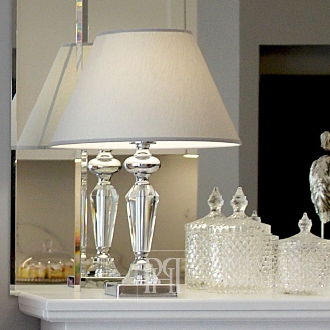 Crystal lamp silver S white TRINITY