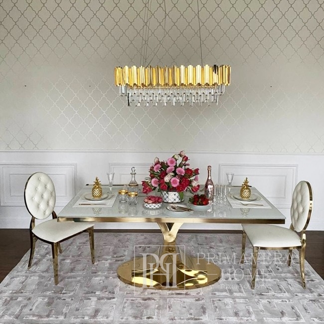 New York glamour crystal chandelier EMPIRE GOLD L OUTLET