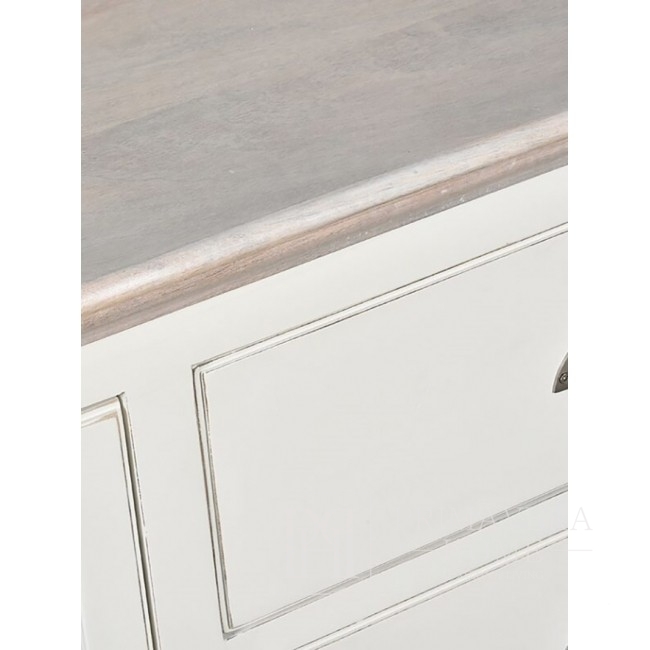 Hampton chest of drawers, antique white provencal style