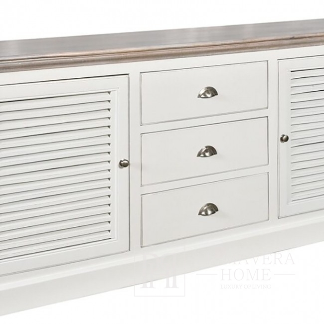 Hampton chest of drawers, antique white provencal style