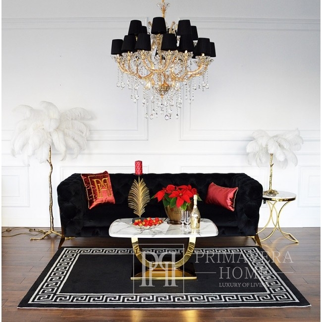 sofa glamour tapicerowana pikowana