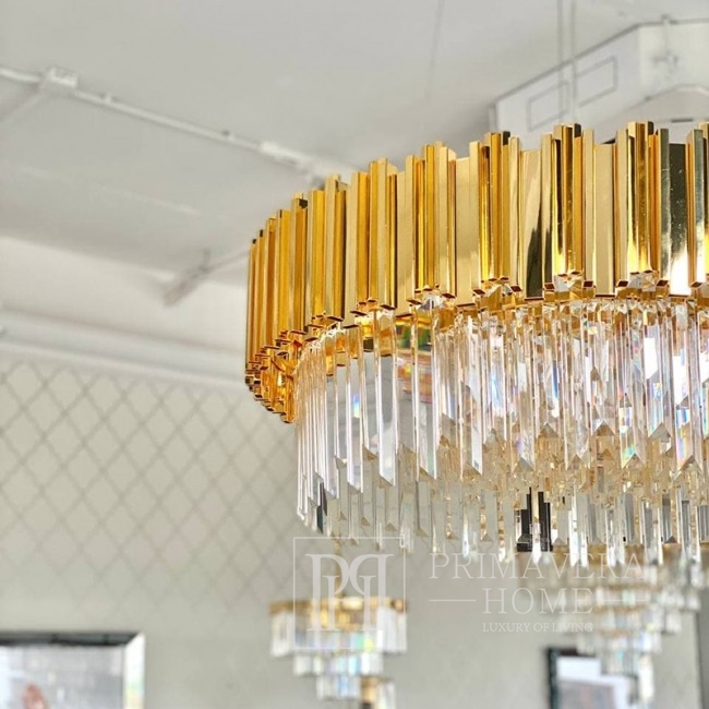 Empire Gold And Glass Pendant/Chandelier 
