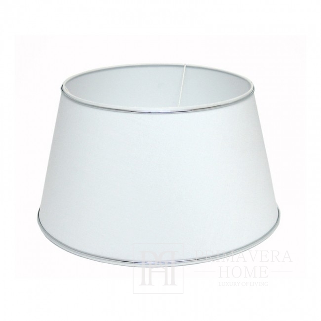 White lampshade with silver trimming M
