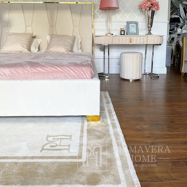 Klassischer Teppich für Esszimmer, Wohnzimmer, Schlafzimmer, Modern, Glamour, Hamptons, Beige PRIMAVERA PH 2 OUTLET