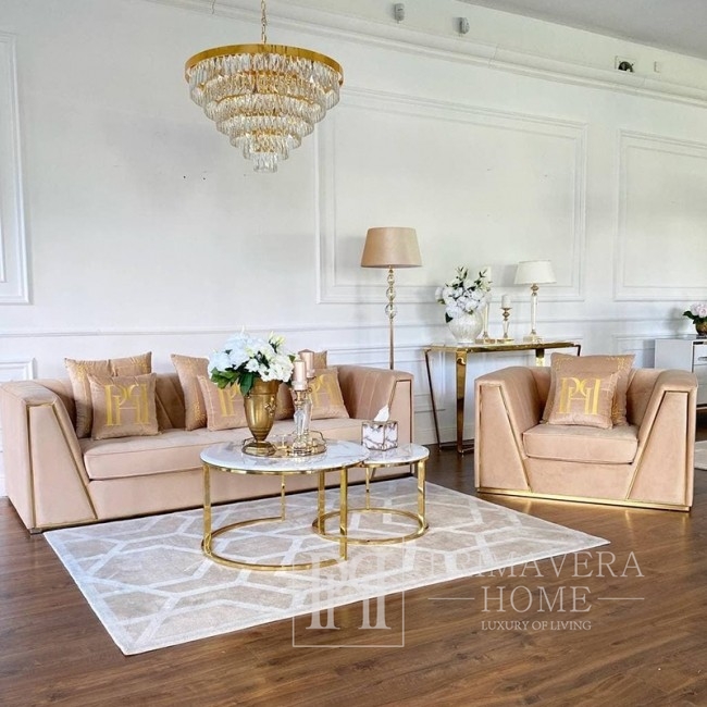New York glamor upholstered armchair for MONTE CARLO living room