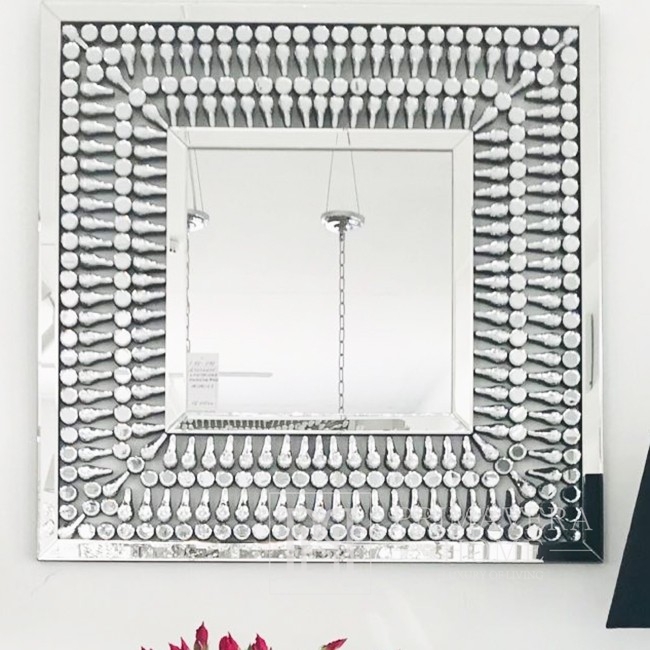 New Yorker Stil dekorative Glamour quadratische Spiegel Kristall