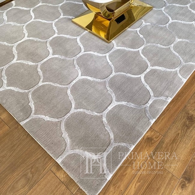 Modern, elegant, glamor gray living room rug NEW YORK