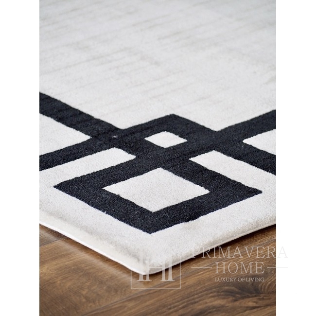 CLASSIC WHITE New York carpet in a black and white glamor style
