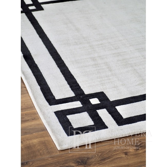CLASSIC WHITE New York carpet in a black and white glamor style