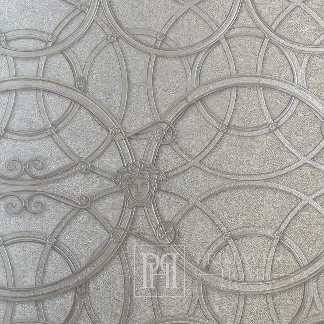 Išskirtiniai Versace Home IV tapetai su geometriniu ornamentiniu raštu