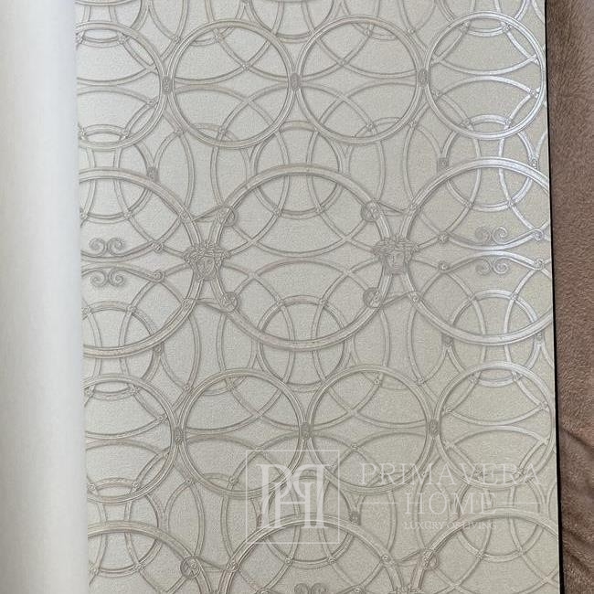 Išskirtiniai Versace Home IV tapetai su geometriniu ornamentiniu raštu