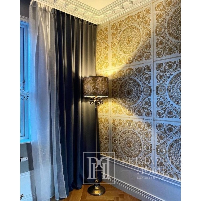 Tapeta Versace geometryczna w stylu barkowoym glamour złoty ecru